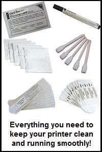 ID Printer Cleaning Kits from ID Card Group Feature the Same Tools as Name Brand Kits - at 50 to 60 % Savings